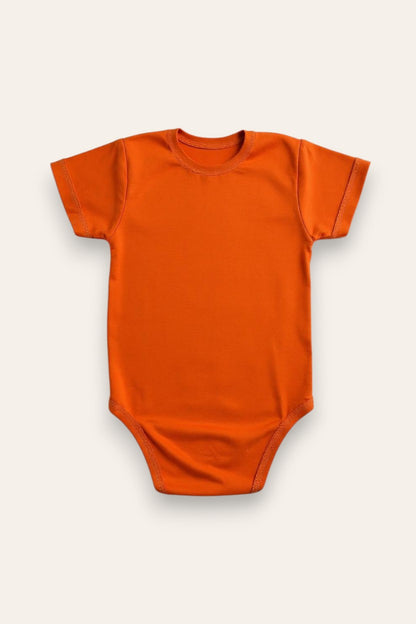 Orange Printed Romper