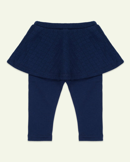 Navy Fleece Trouser with Skirt