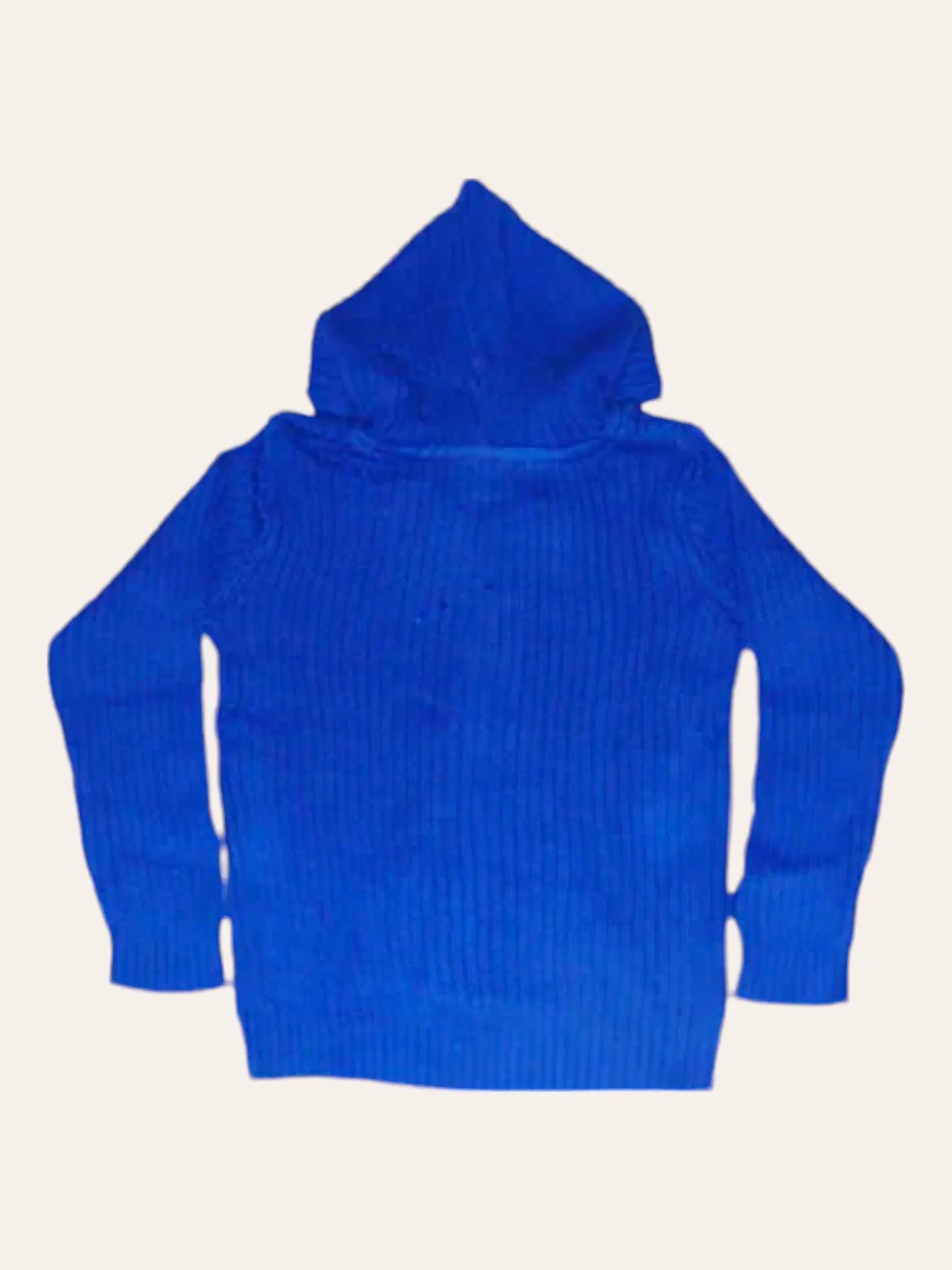 Blue Cable-Knit Hoody