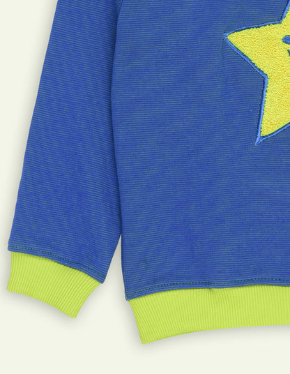 Blue Star Embroidered Sweatshirt