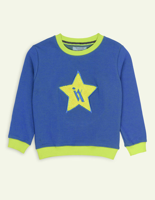 Blue Star Embroidered Sweatshirt