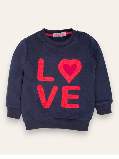 GIRLS LOVE Chenille Embroidered Sweatshirt