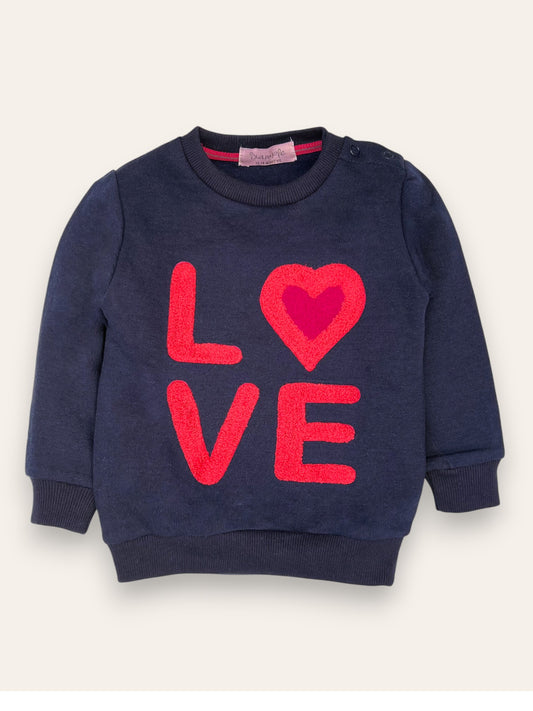 GIRLS LOVE Chenille Embroidered Sweatshirt