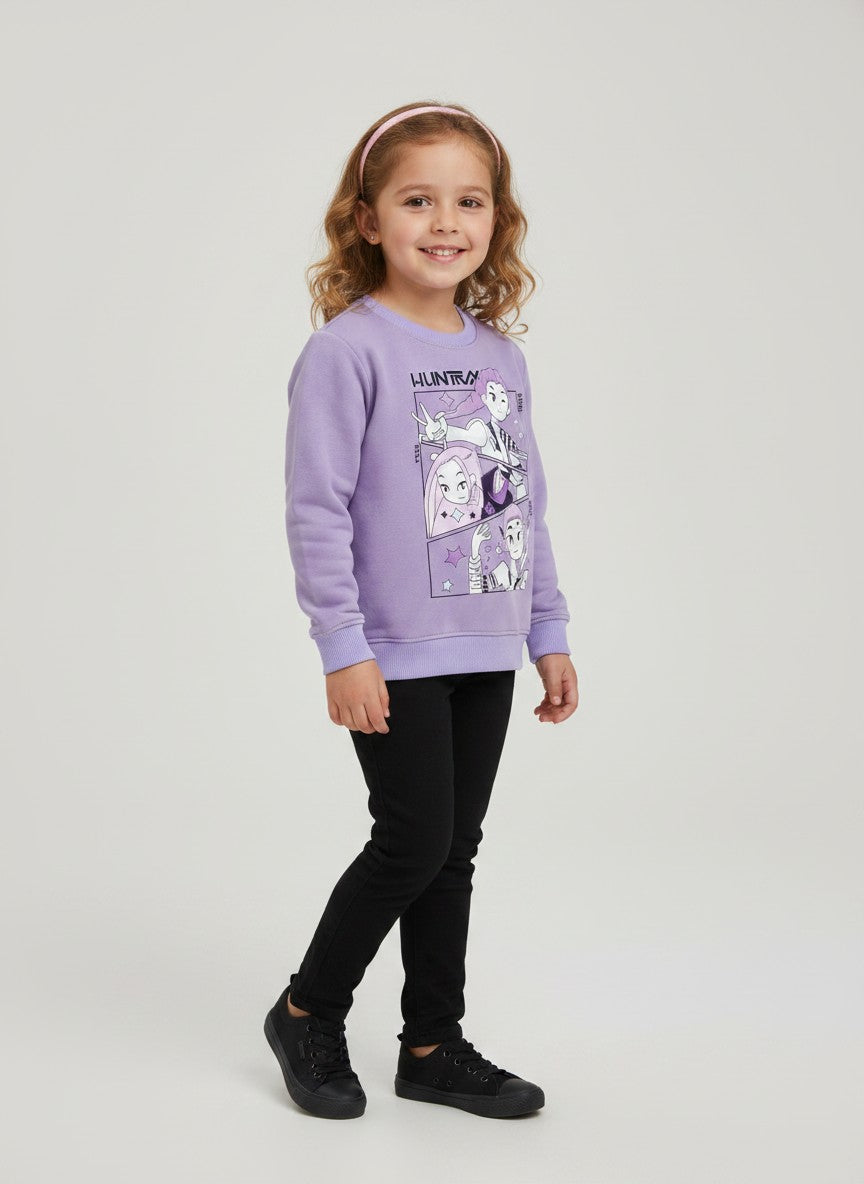 Purple Huntrax Printed Sweatshirt