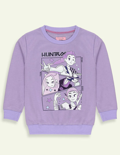Purple Huntrax Printed Sweatshirt