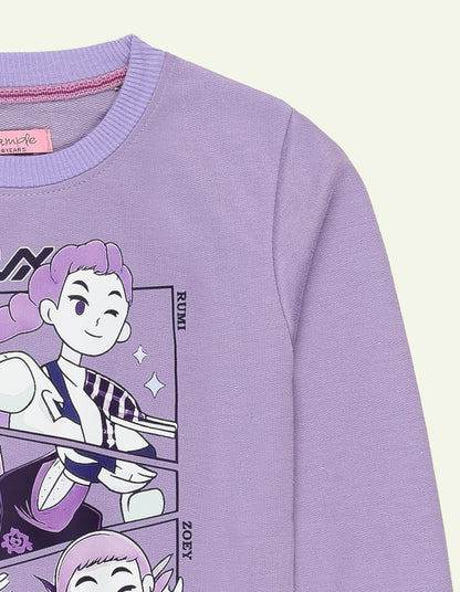 Purple Huntrax Printed Sweatshirt