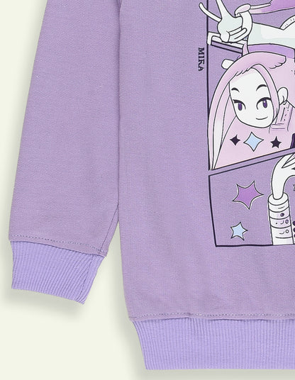 Purple Huntrax Printed Sweatshirt