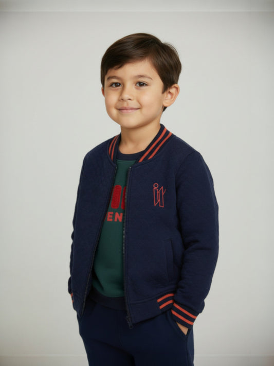 IX Navy Quilted Jacket