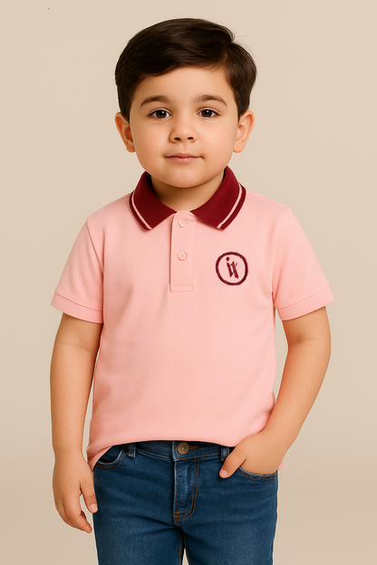 Pink IX Embroidered Polo