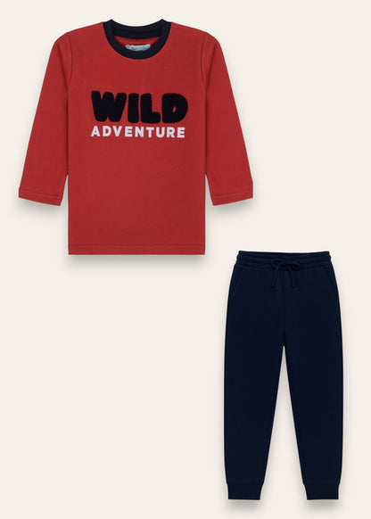 2 PC Wild Adventure Set with Navy Trouser