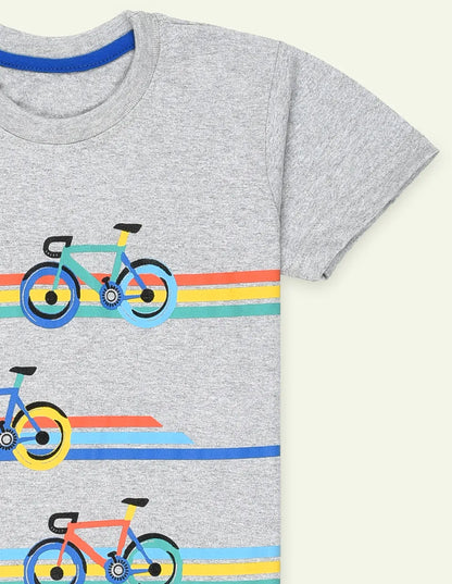 Heather Grey Bicycle Graphic Tee