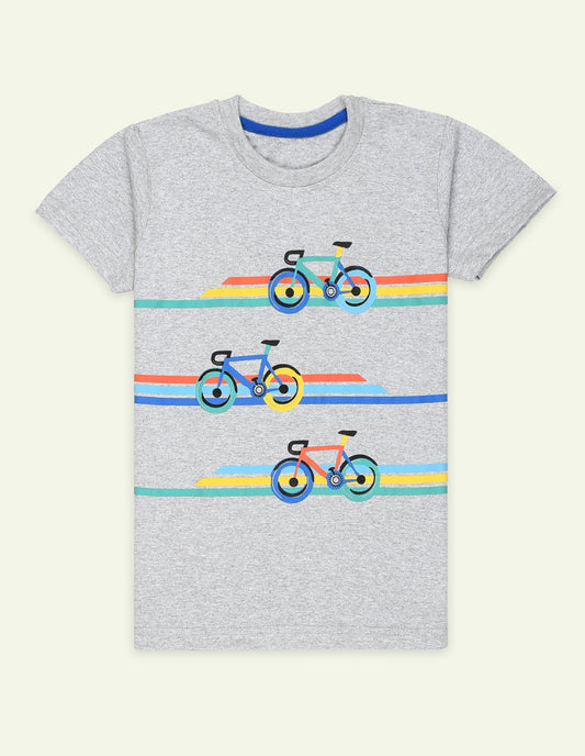 Heather Grey Bicycle Graphic Tee