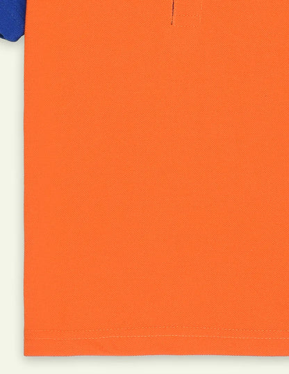 Orange IX Embroidered Polo