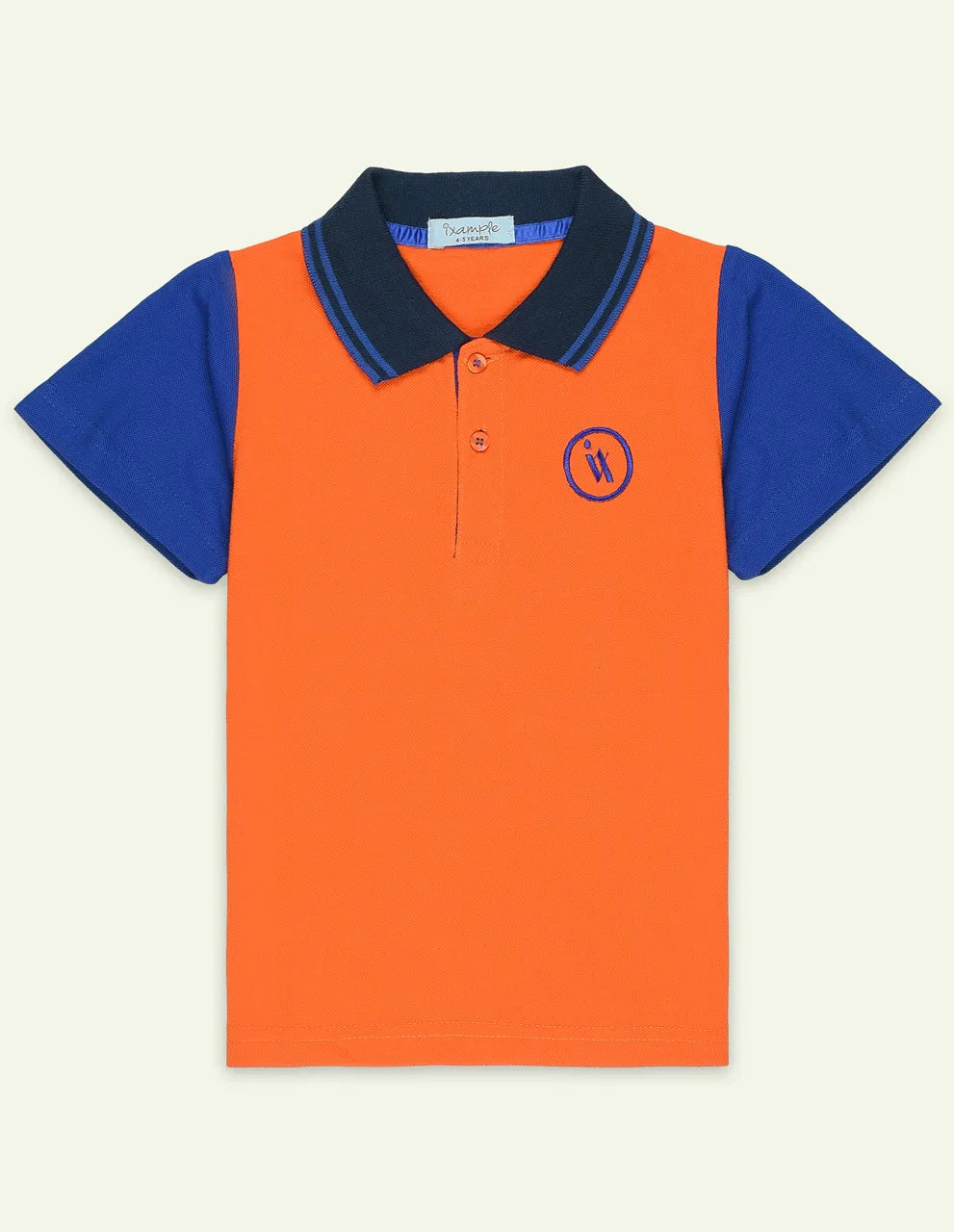 Orange IX Embroidered Polo