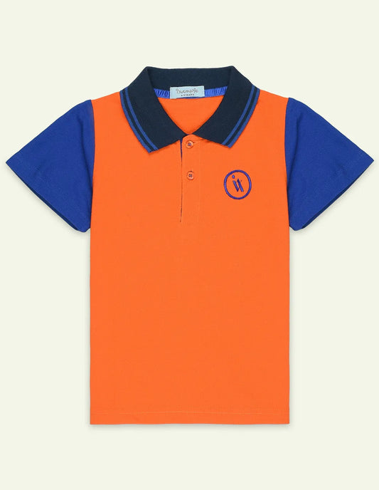 Orange IX Embroidered Polo
