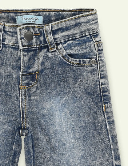 Stone Washed Denim Shorts