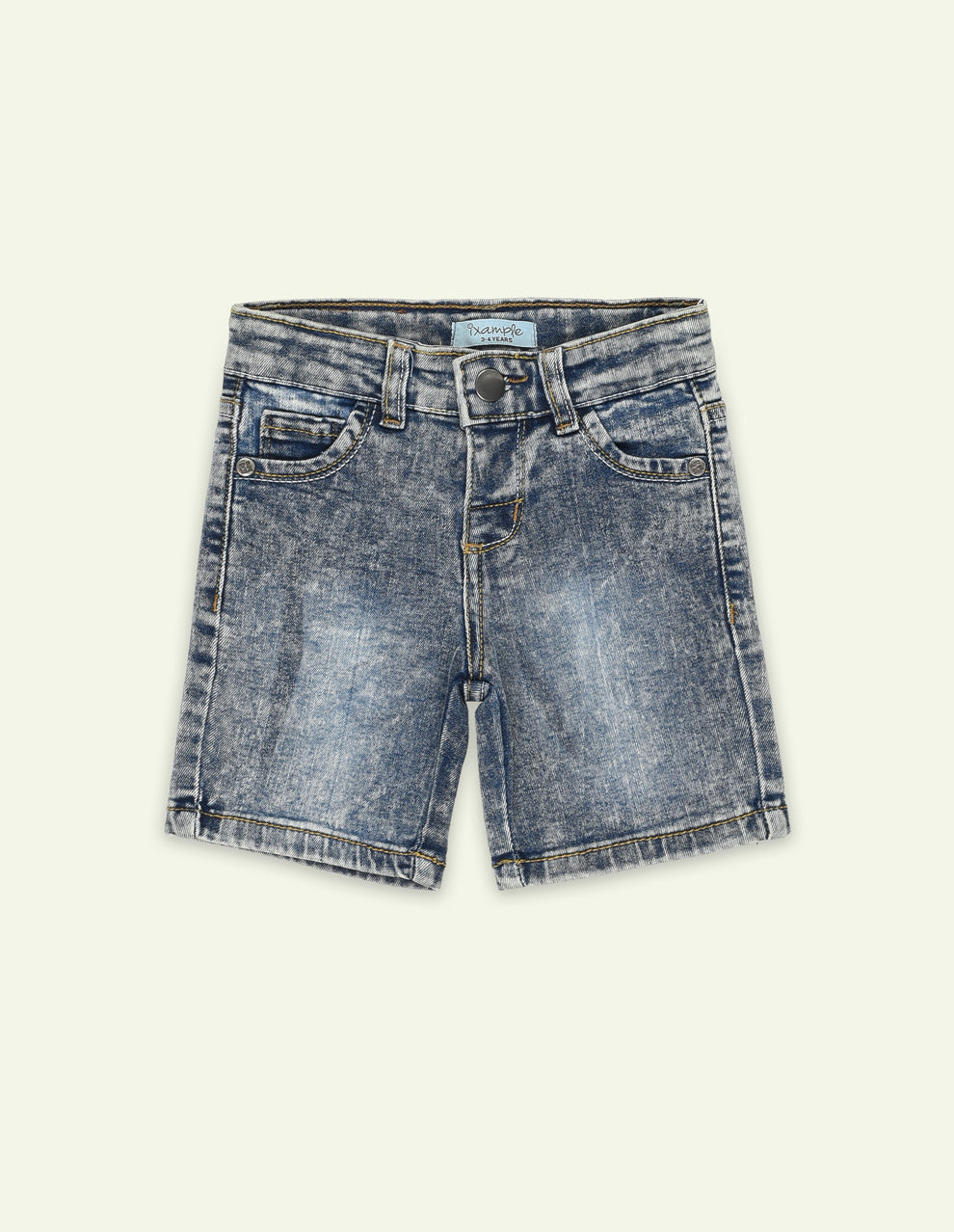 Stone Washed Denim Shorts