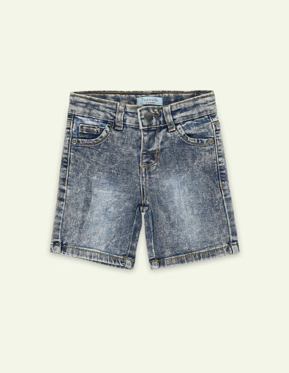Stone Washed Denim Shorts