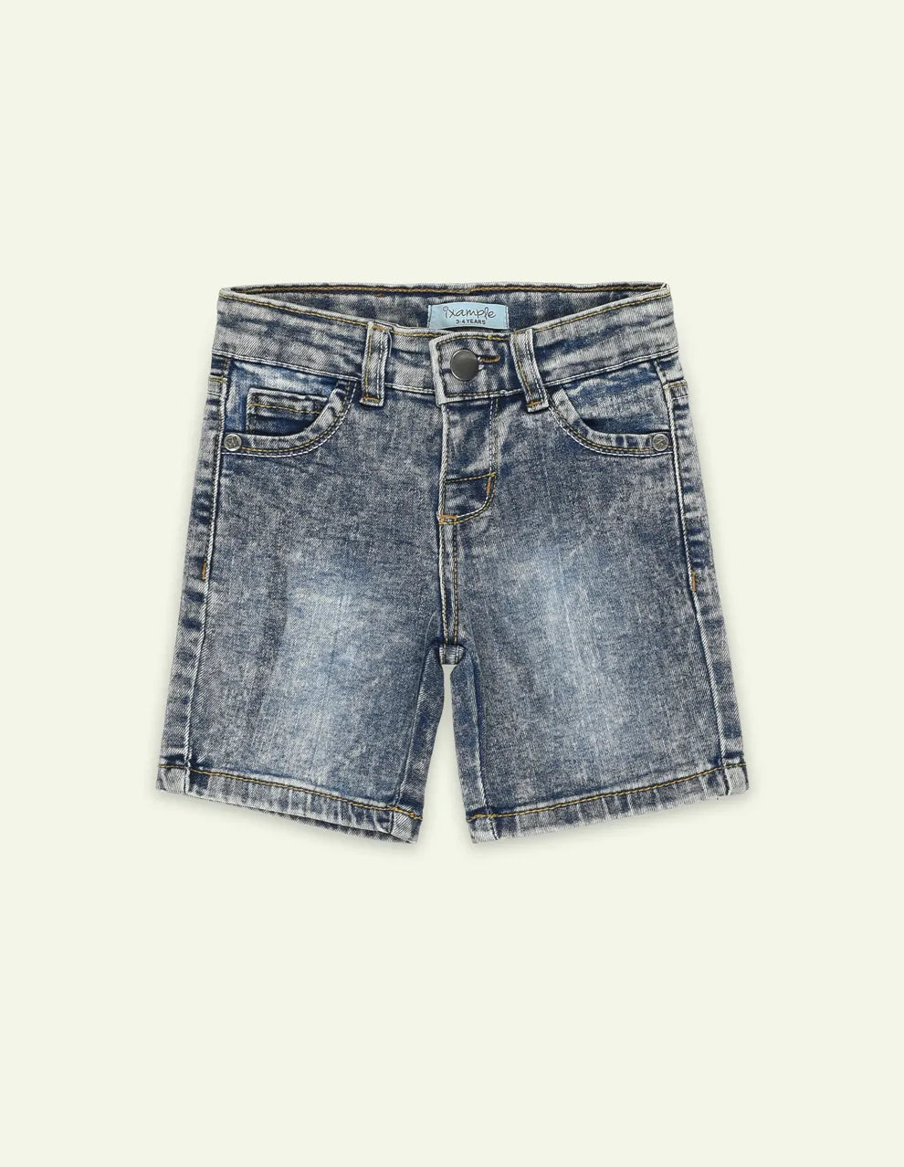 Stone Washed Denim Shorts