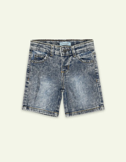 Stone Washed Denim Shorts