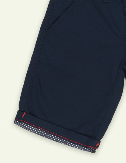 Navy Cotton Short