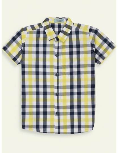 Yellow & Black Check Shirt