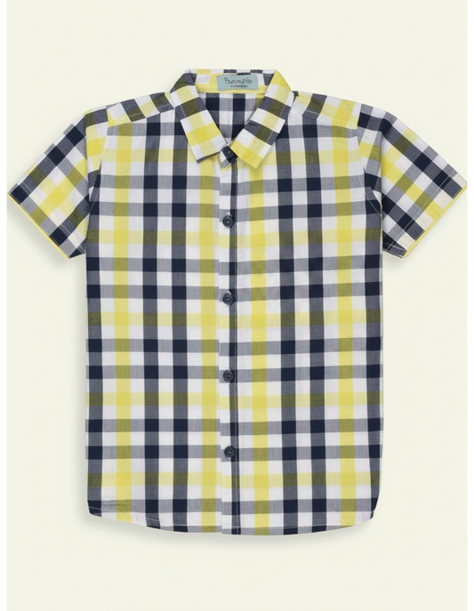 Yellow & Black Check Shirt