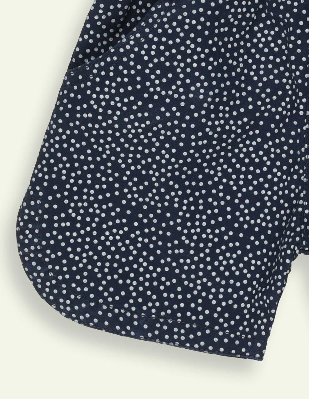 Polka Dot Navy Twill Shorts