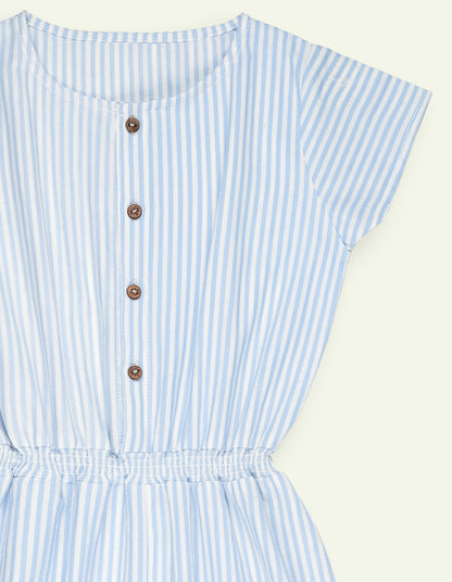 Girls Striped Jumpsuit