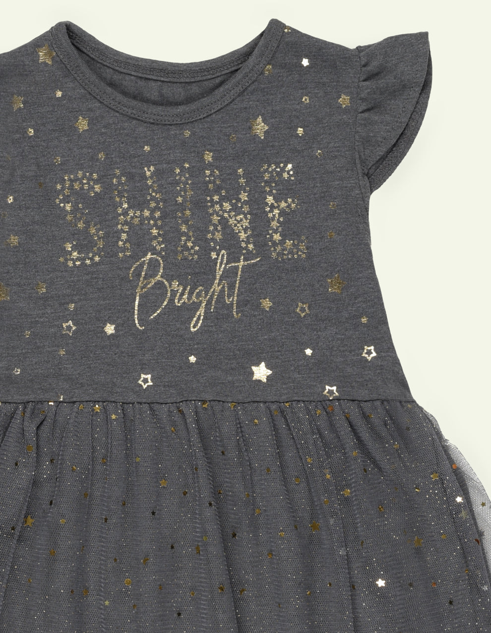 Charcoal Grey Tulle Skirt Dress