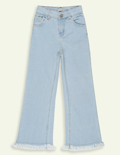 Girls Wide Leg Denim Jeans