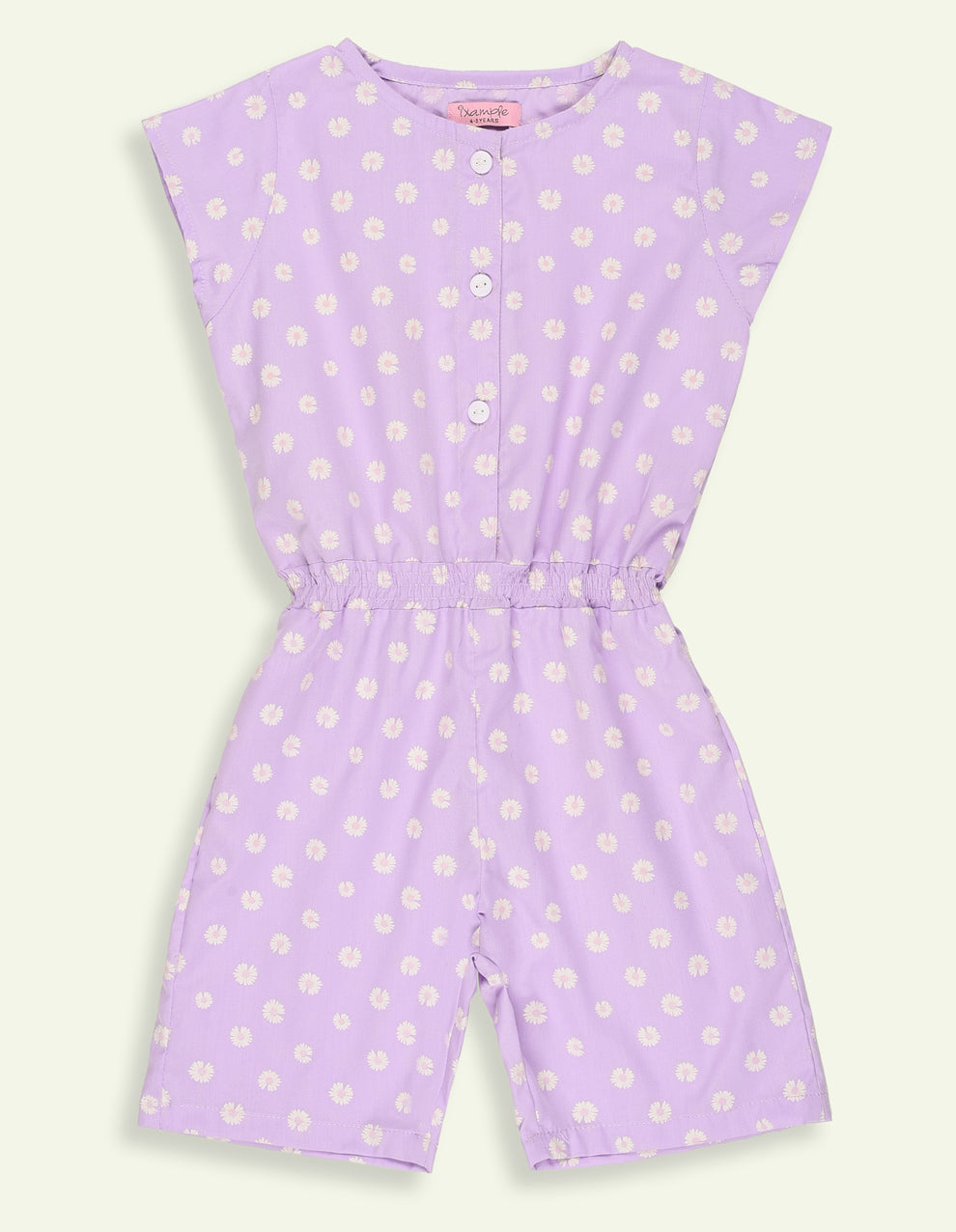 Girls Floral Printed Playsuit