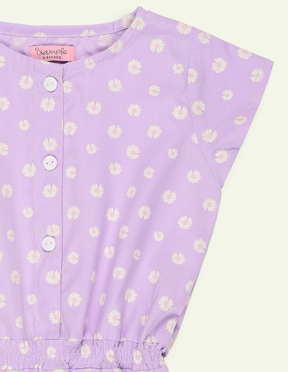 Girls Floral Printed Playsuit
