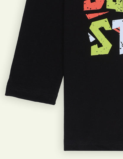 Black SUPERSTAR Long Sleeve Tee