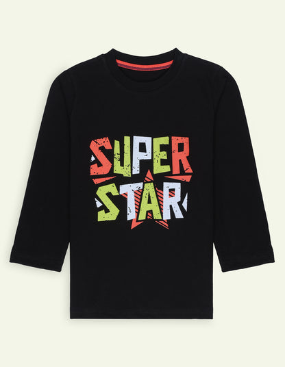 Black SUPERSTAR Long Sleeve Tee