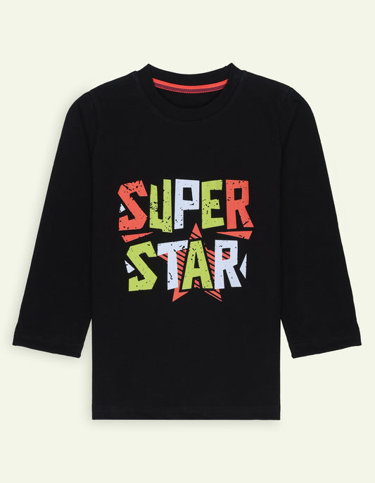 Black SUPERSTAR Long Sleeve Tee