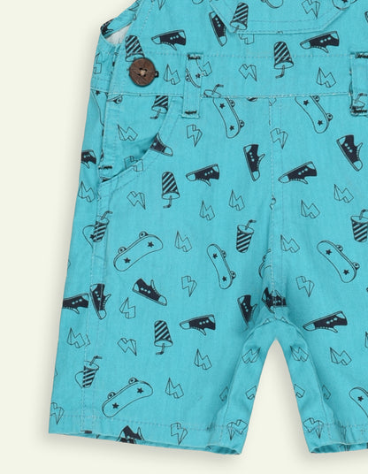 Boys Twill Dungaree Set with T-Shirt