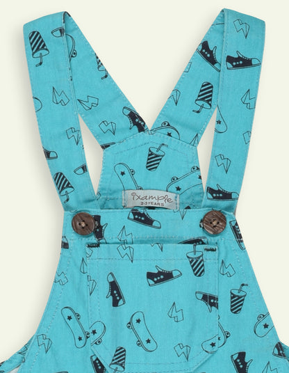Boys Twill Dungaree Set with T-Shirt