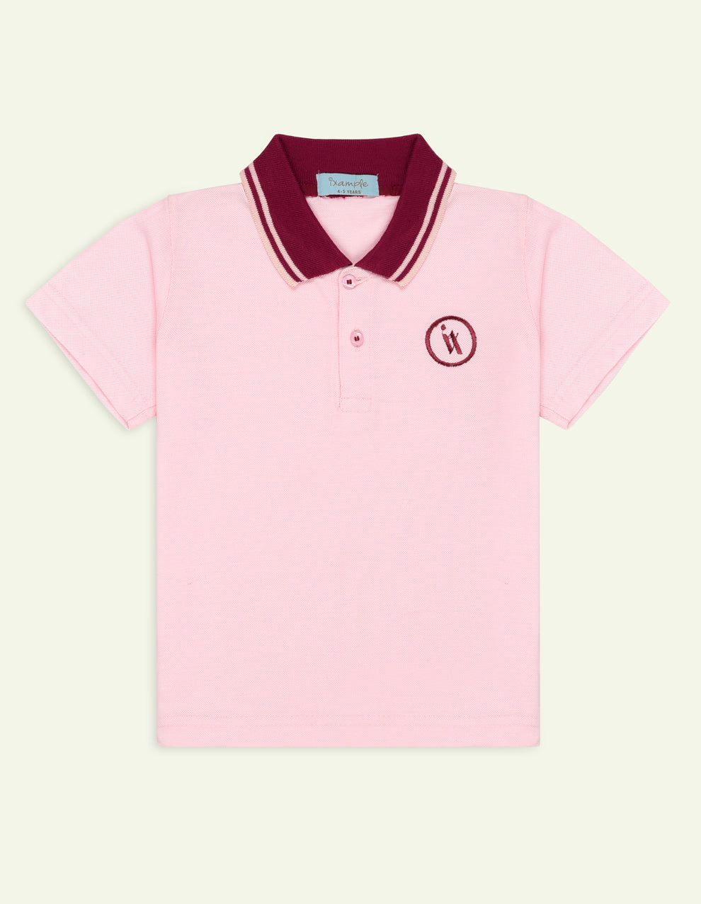 Pink IX Embroidered Polo