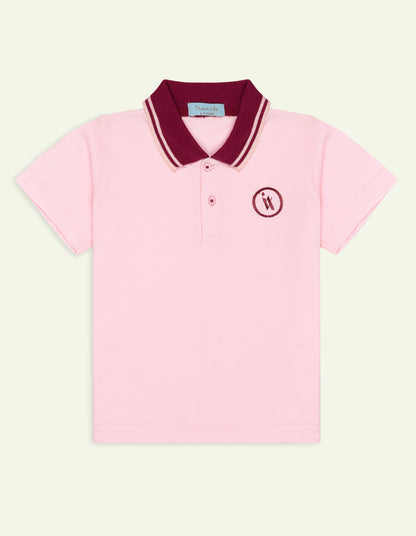 Pink IX Embroidered Polo