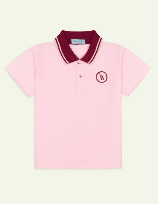 Pink IX Embroidered Polo