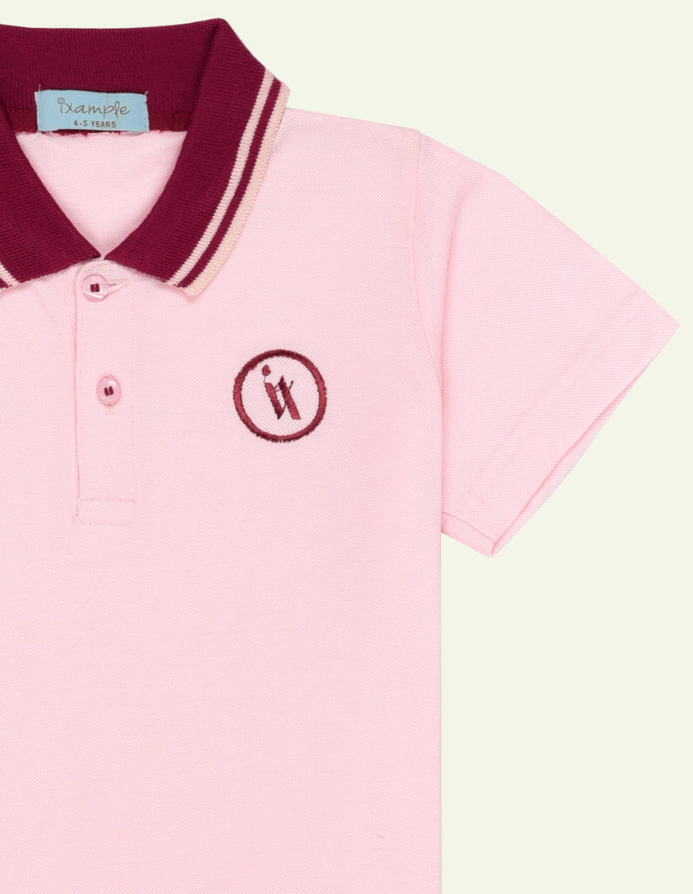Pink IX Embroidered Polo