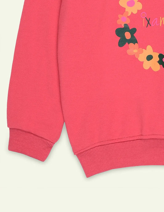 Coral Printed Sweatshirt