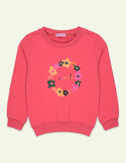 Coral Printed Sweatshirt