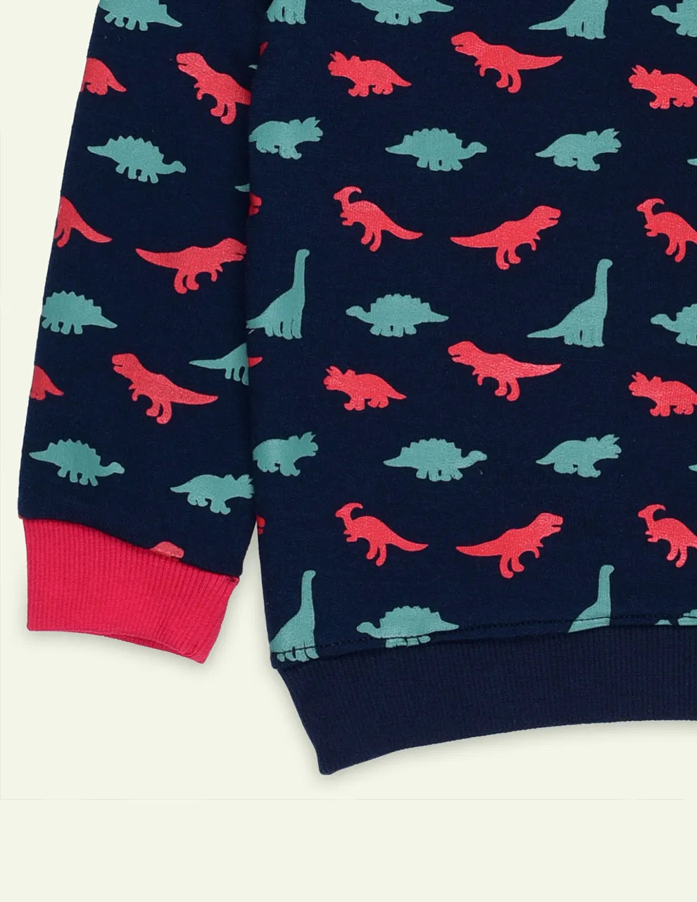 Navy Dino Printed Sweatshirt