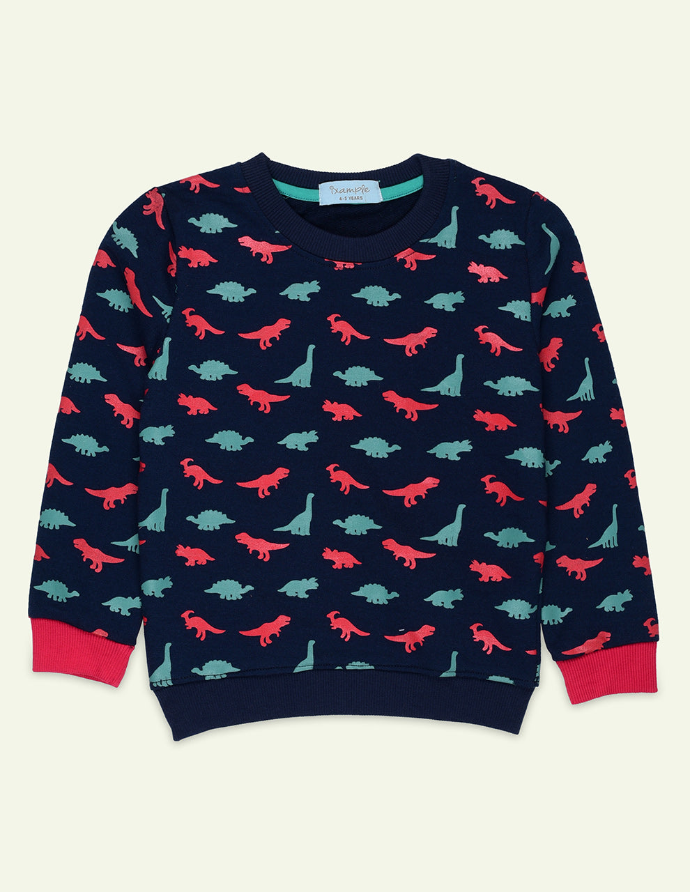 Navy Dino Printed Sweatshirt