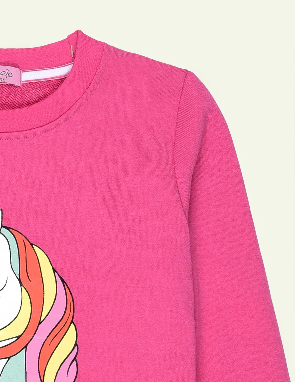 Pink Unicorn Printed Sweatshirt