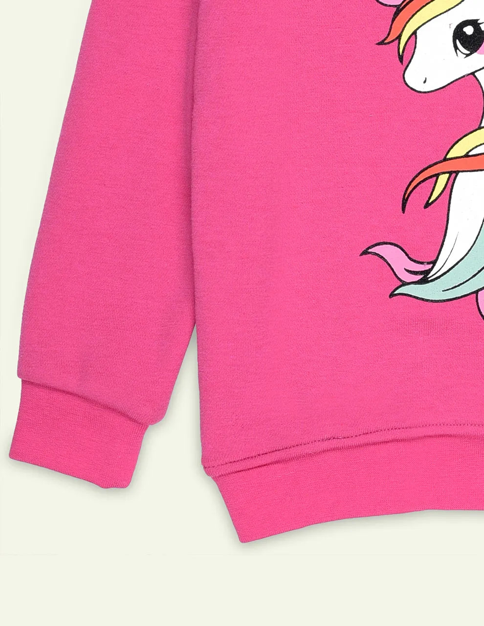 Pink Unicorn Printed Sweatshirt