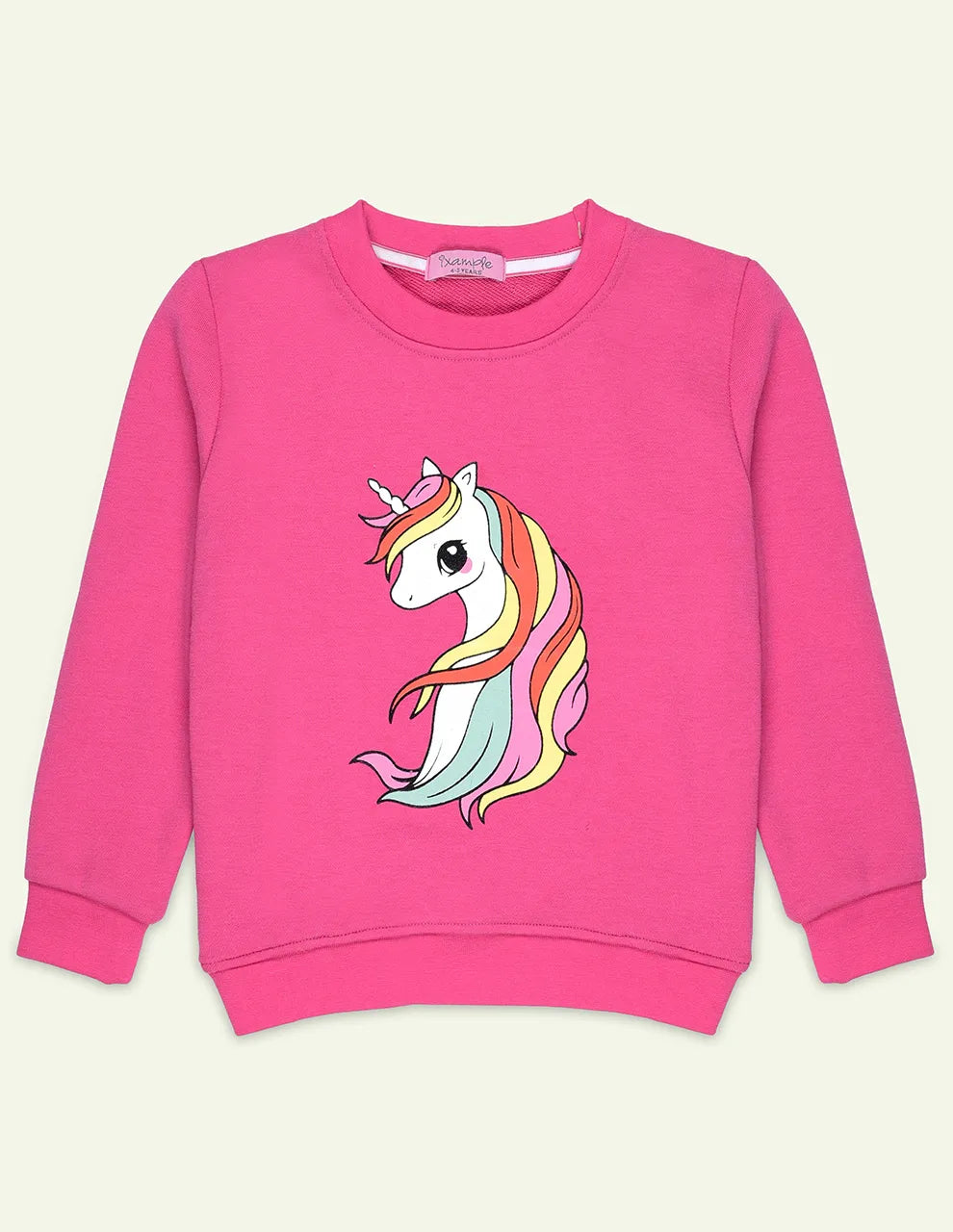 Pink Unicorn Printed Sweatshirt