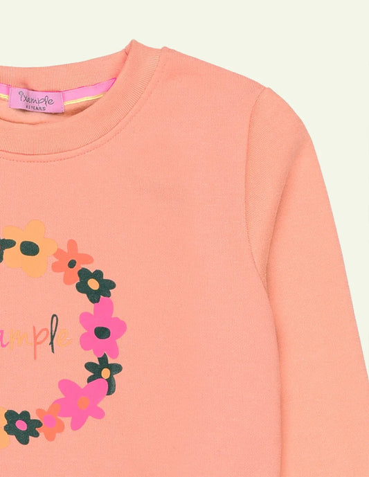 Peach Printed Sweatshirt